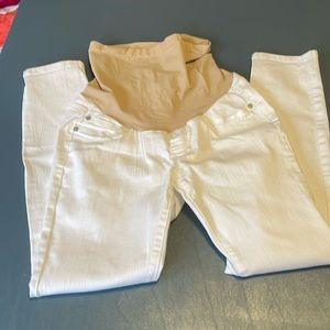 Women’s Maternity White Jeans LED Size 29